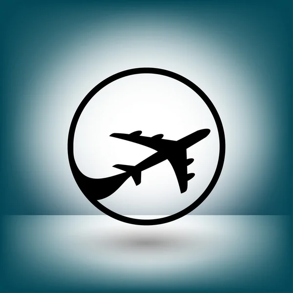 Pictograph of airplane concept icon — Stock Vector