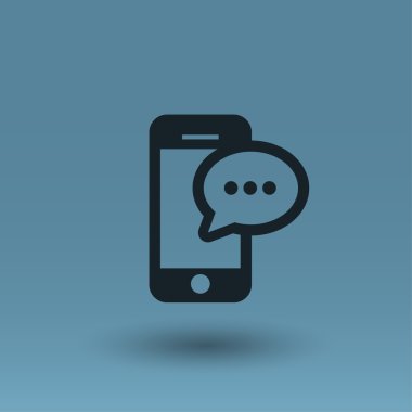 Ekibimizi mesaj veya smartphone kavramı simge sohbet