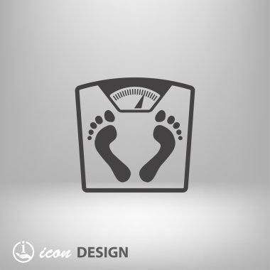 Banyo Baskülü ayak izleri simgesiyle resim