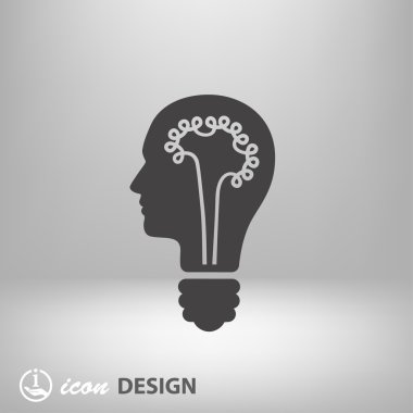 Ekibimizi ampul ve kafa kavramı simgesinin