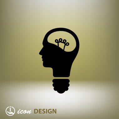 Ekibimizi ampul ve kafa kavramı simgesinin