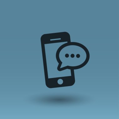 Ekibimizi mesaj veya smartphone kavramı simge sohbet