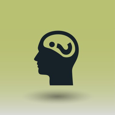 Soru işareti ve adam ikon resim