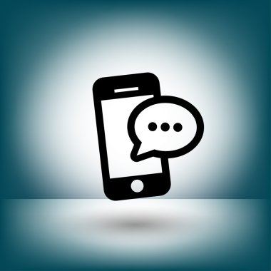 Ekibimizi mesaj veya smartphone kavramı simge sohbet