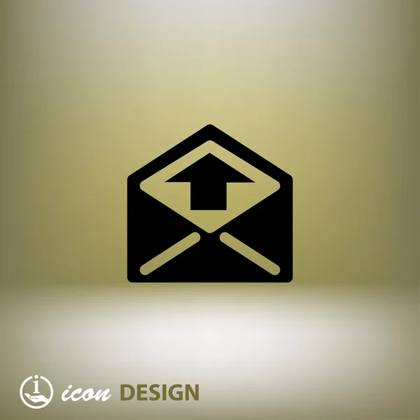 Pictogramme de l'icône concept mail — Image vectorielle