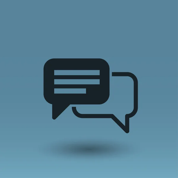 Pictografía de mensaje o icono de chat — Archivo Imágenes Vectoriales