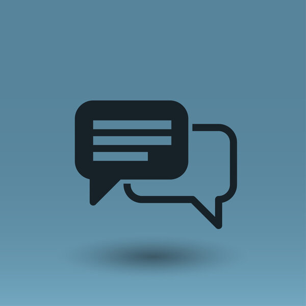 Pictograph of message or chat icon