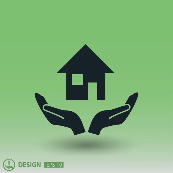 Pittografia dell'icona del concetto di casa — Vettoriale Stock