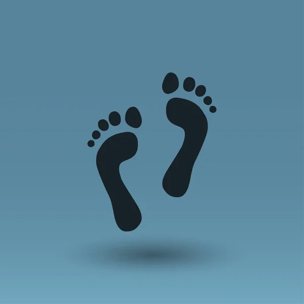 Pictograph of footprints concept icon — Stock Vector