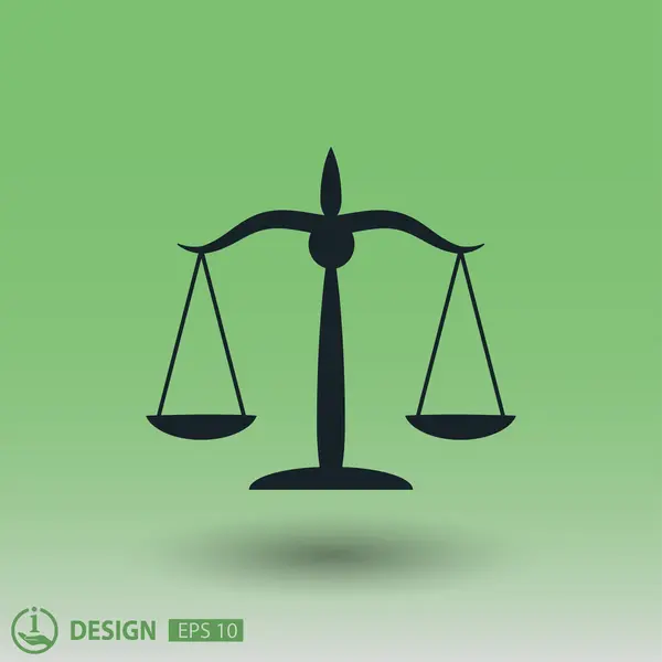 Pictograph van Justitie schalen concept pictogram — Stockvector