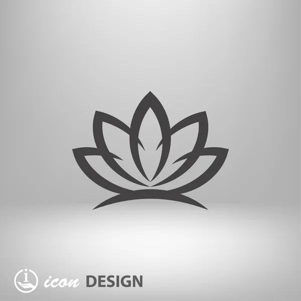 Pictograph van lotus concept pictogram — Stockvector