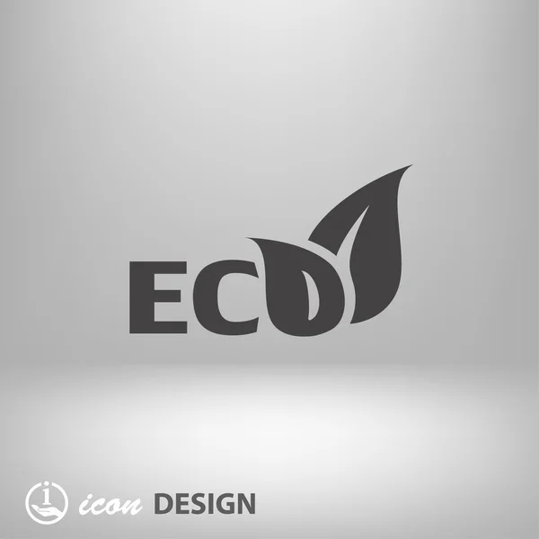 Pictogramme de l'icône du concept écologique — Image vectorielle