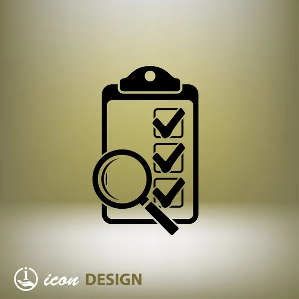 Pictograph ikon konsep checklist - Stok Vektor