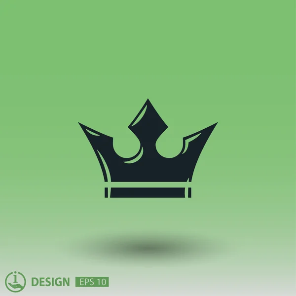 Pictografía del icono del concepto de corona — Vector de stock