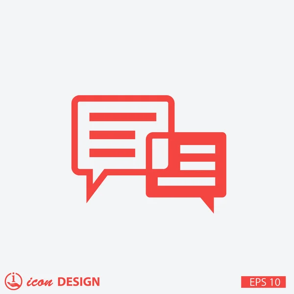 Pictograph van chat concept pictogram — Stockvector