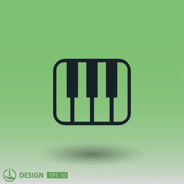 象形文的音乐键盘概念图标 — 图库矢量图片