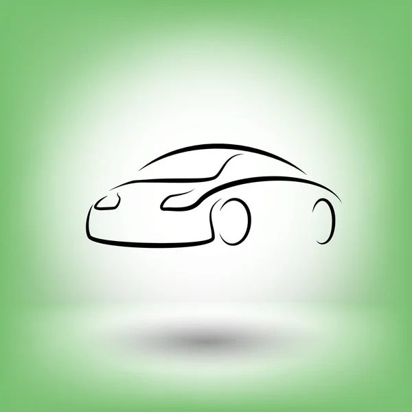 Pictografía del icono del concepto de coche — Vector de stock