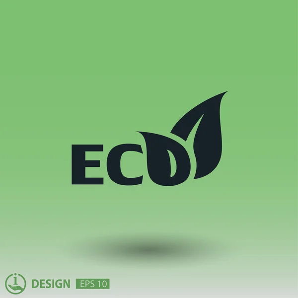 Pictograph of eco concept icon — Stock Vector