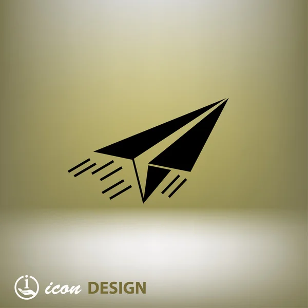 Pittogramma dell'icona del concetto di aereo — Vettoriale Stock