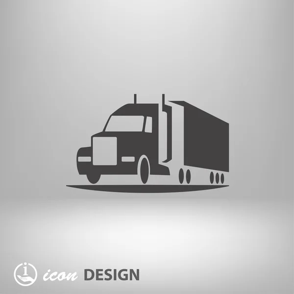 Pictograph van truck concept pictogram — Stockvector