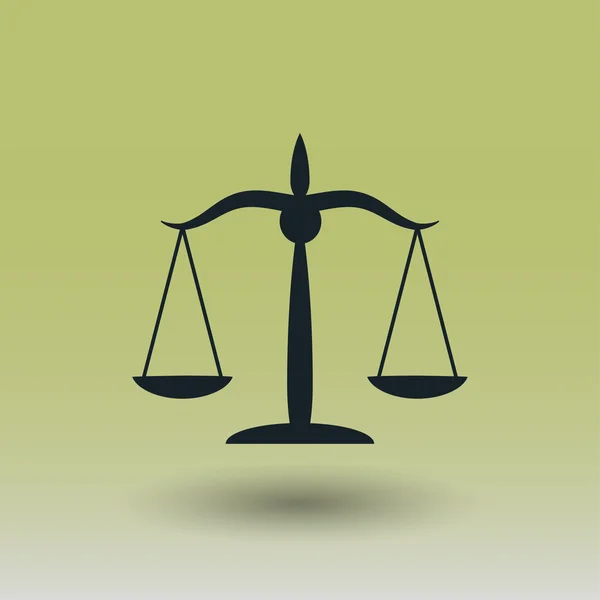 Piktogramm der Gerechtigkeitsskala Konzeptsymbol — Stockvektor