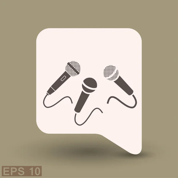 Pictograph of Microphone concept icon — Stock Vector