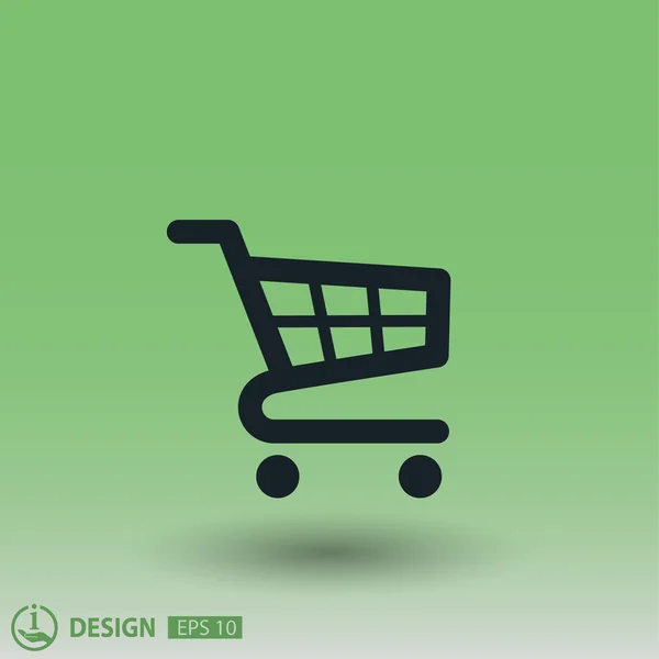 Pictograph of shopping cart concept icon — Stock Vector