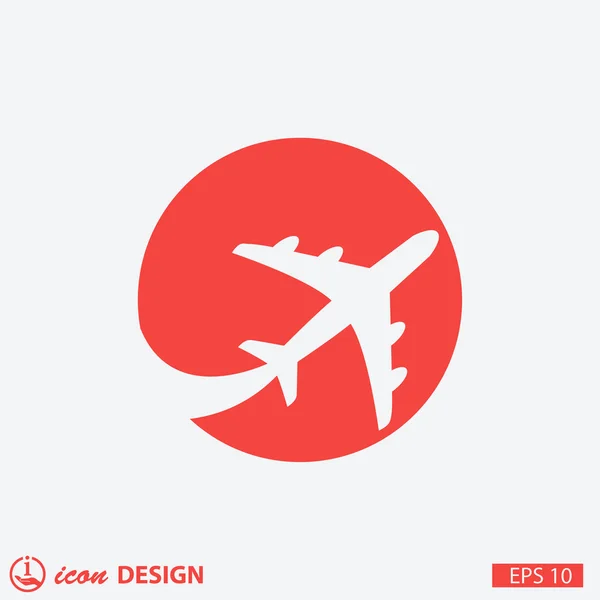 Piktogram ikona koncepcja samolotu — Wektor stockowy