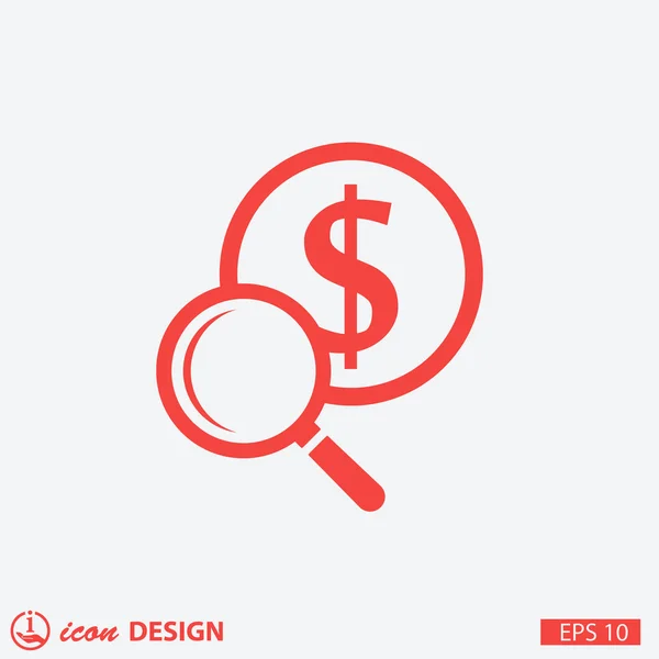 Pictograph of money concept icon — Stock Vector