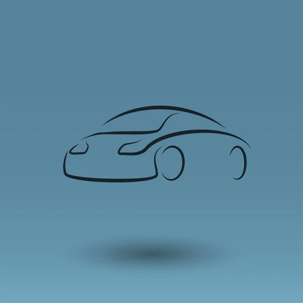 Pictografía del icono del concepto de coche — Vector de stock