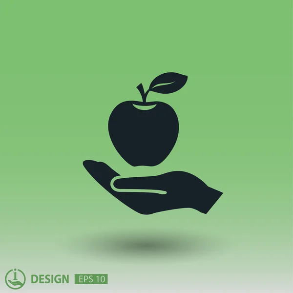 Pictograph of apple concept icon — Stock Vector