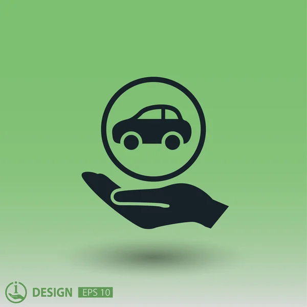 Pictograph do ícone conceito do carro —  Vetores de Stock