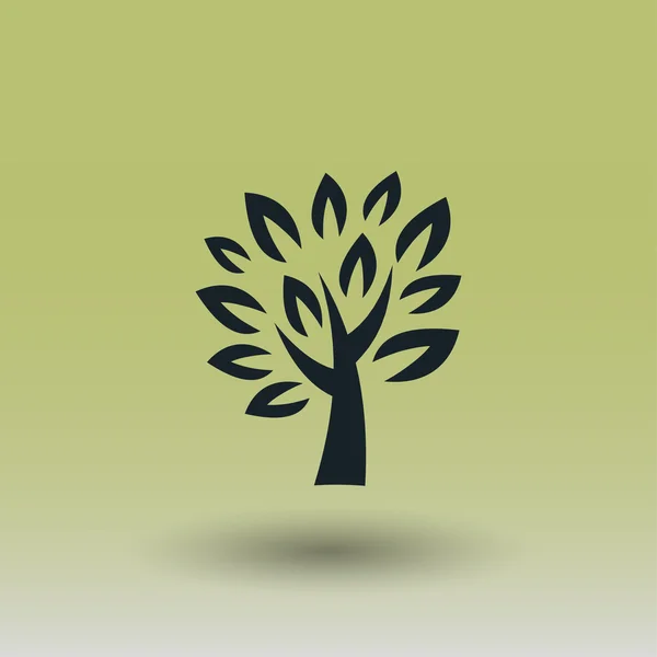 Pictografía del icono del concepto de árbol — Vector de stock