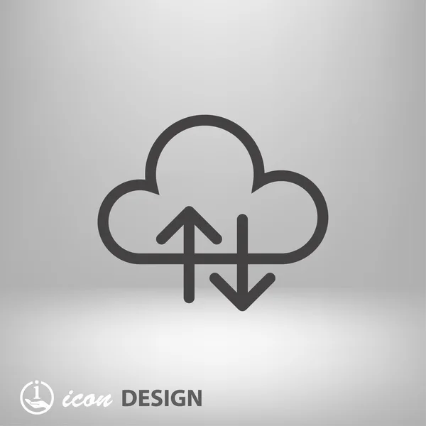 Bouton Icône Cloud — Image vectorielle