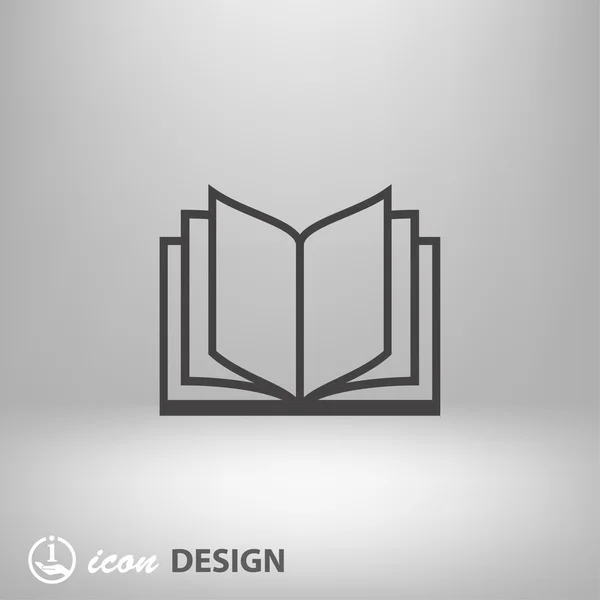 Pictografía del icono del concepto de libro — Vector de stock