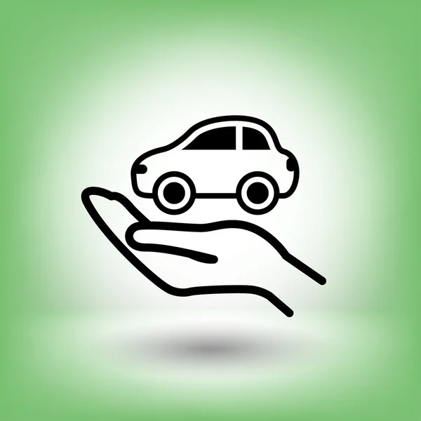 Pictograph do ícone conceito do carro — Vetor de Stock