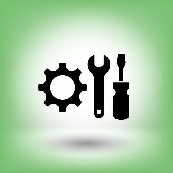 Pictograma do ícone do conceito de engrenagem — Vetor de Stock