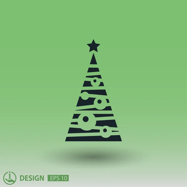 Pictograph van kerstboom concept pictogram — Stockvector