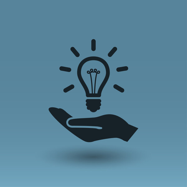 Pictograph of light bulb concept icon
