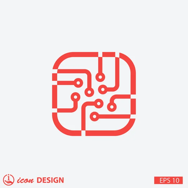 Pictograph av kretskort konceptet ikonen — Stock vektor