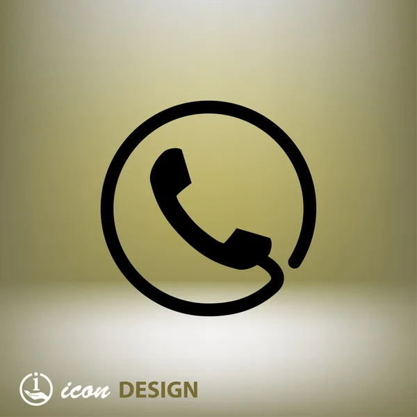 Pictografía del icono del concepto del teléfono — Archivo Imágenes Vectoriales