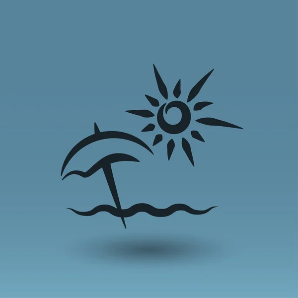 Pittogramma dell'icona del concetto di vacanza estiva — Vettoriale Stock