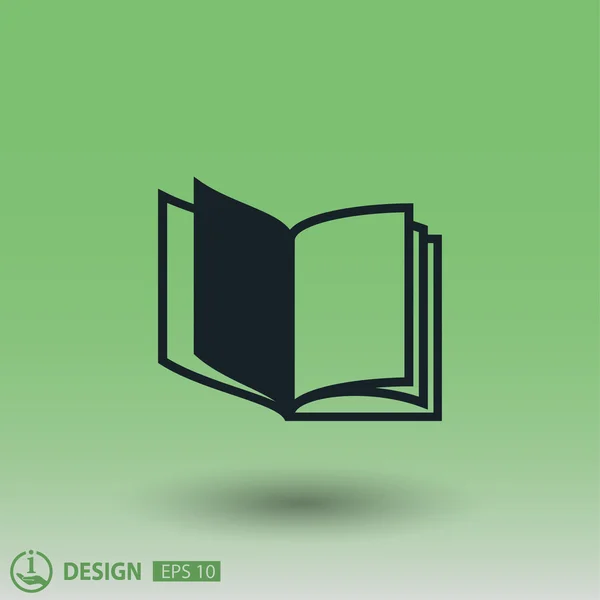 Pictografía del icono del concepto de libro — Vector de stock