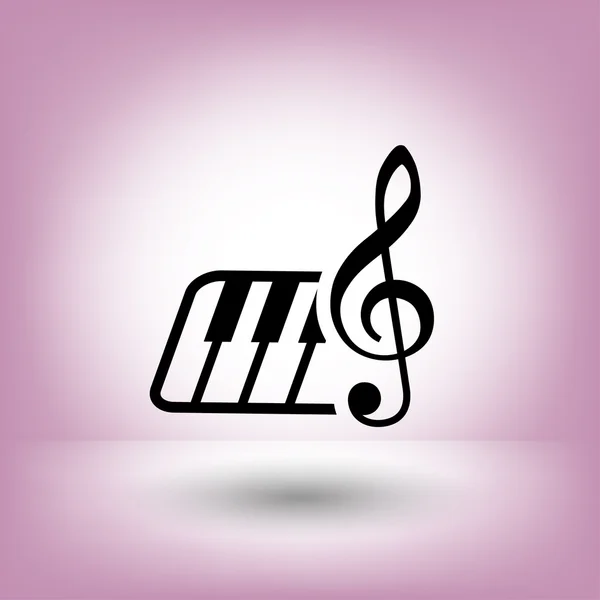 象形文的音乐键和键盘图标 — 图库矢量图片