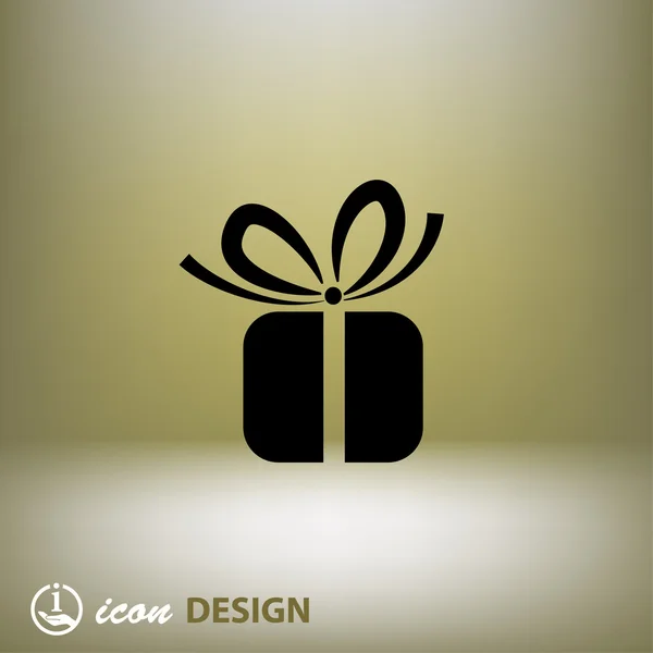 Pictografía del icono del concepto de regalo — Vector de stock