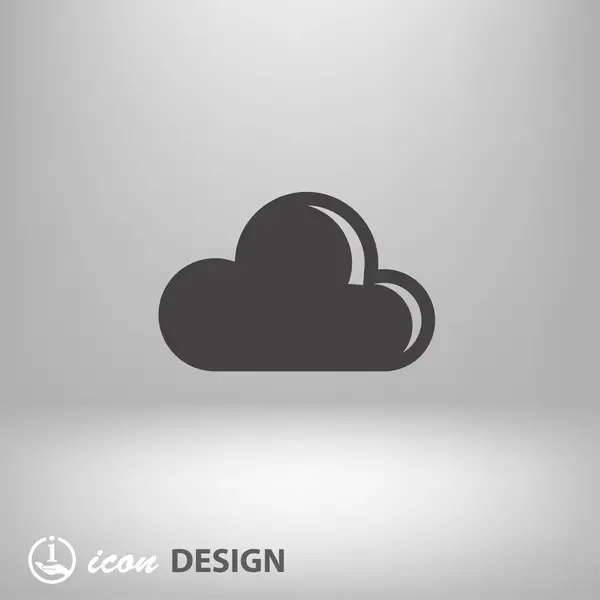 Cloud-Symbol-Taste — Stockvektor