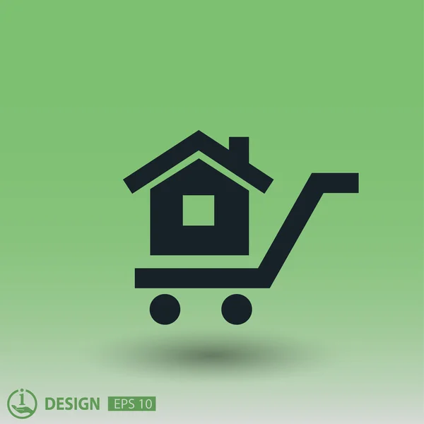 Pictogramme de l'icône concept de la maison — Image vectorielle