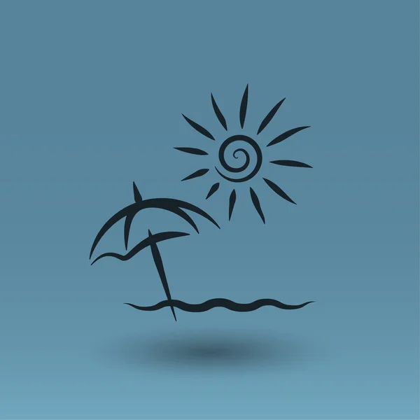 Pictograph van zomer vakantie concept pictogram — Stockvector