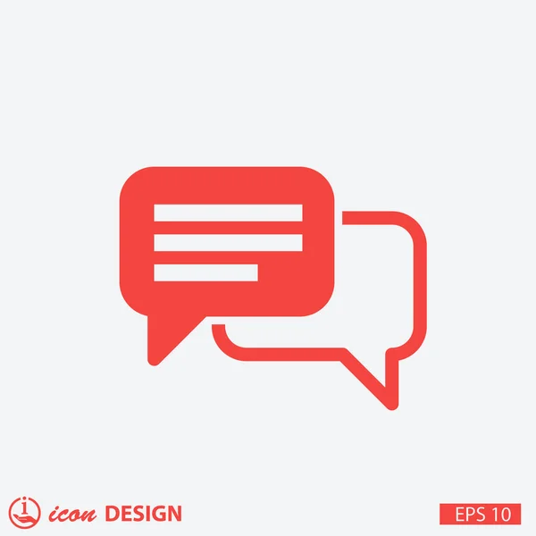 Pictograph van chat concept pictogram — Stockvector