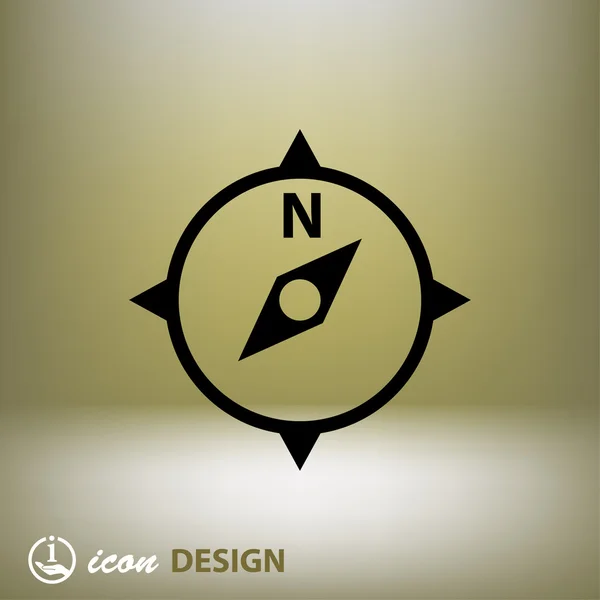 Piktogram, ikona kompas koncepcja — Wektor stockowy